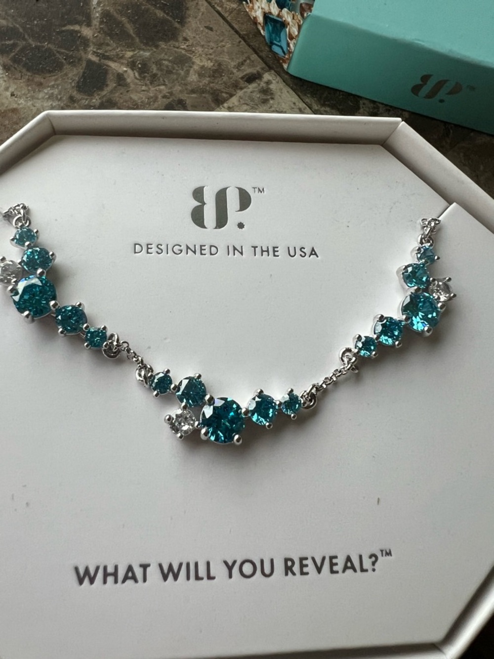 Sparkling Aquamarine Crystal Necklace